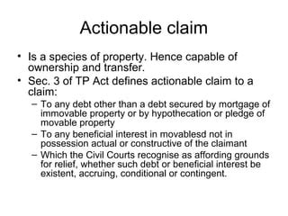 Actionable Claim Meaning
