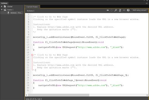 actionscript 3 code snippets adobe