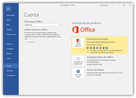 Activar Office 2016