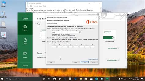 activation MS Excel 2009 portable
