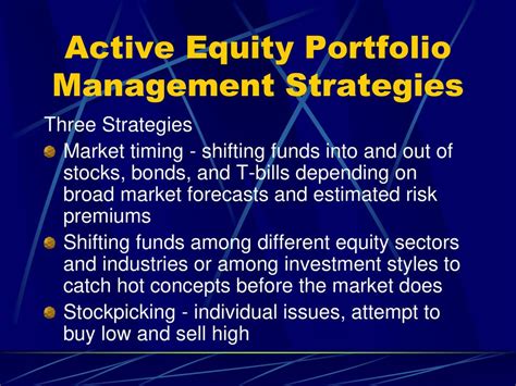 Active Equity Portfolio Management