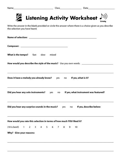 Active Listening Communication Skill Worksheet Therapist Aid Listening Center Worksheet - Listening Center Worksheet