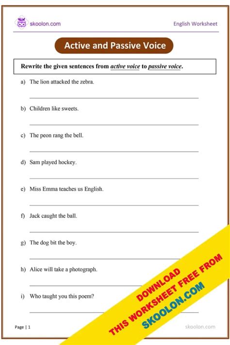 Active Passive Voice Exercises With Answers Pdf