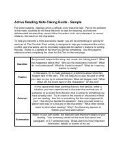 Active Reading Note Taking Guide Medieval And Early Modern Times Answers