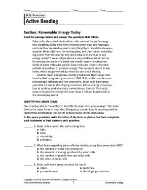 active section renewable energy today answer