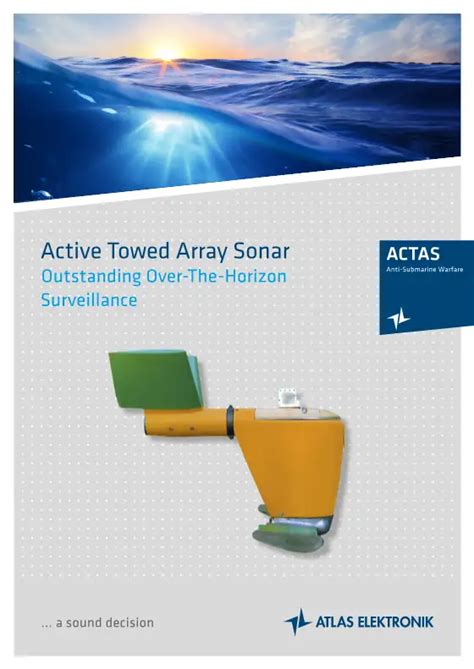 Active Towed Array Sonar Actas Outstanding Over The