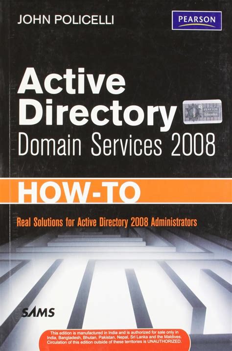 Read Active Directory Domain Services 2008 How To John Policelli 