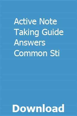 Full Download Active Note Taking Guide Answers 