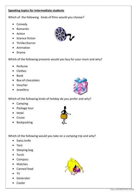 Activities For Pre Intermediate Students