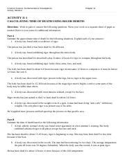Activity 11 1 Calculating Time Of Death Using Rigor Mortis