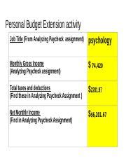 Activity 13 Analyzing A Paycheck