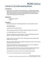 Activity 2 1 2a Understanding Robots