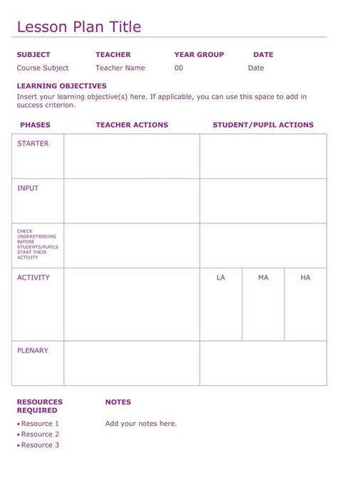 Activity Lesson Plan Template Uk Teaching Reosurces Twinkl Lesson Plan Template Ks1 - Lesson Plan Template Ks1