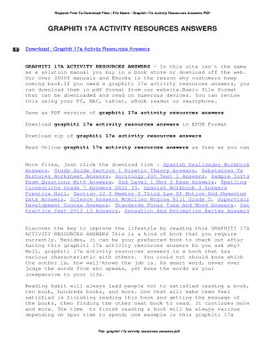 Activity Resources Company 17a Answer Key