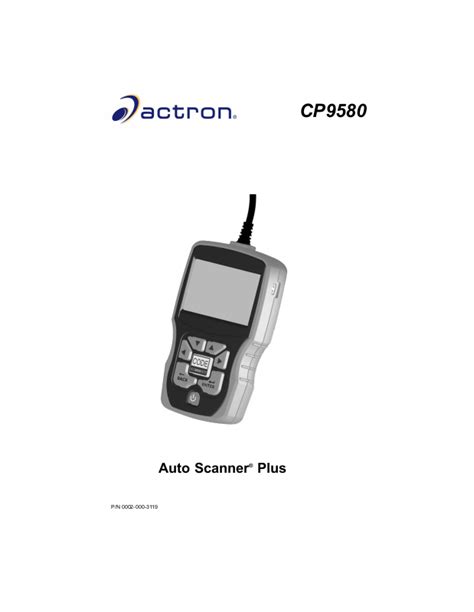 Full Download Actron Cp9580 User Manual 