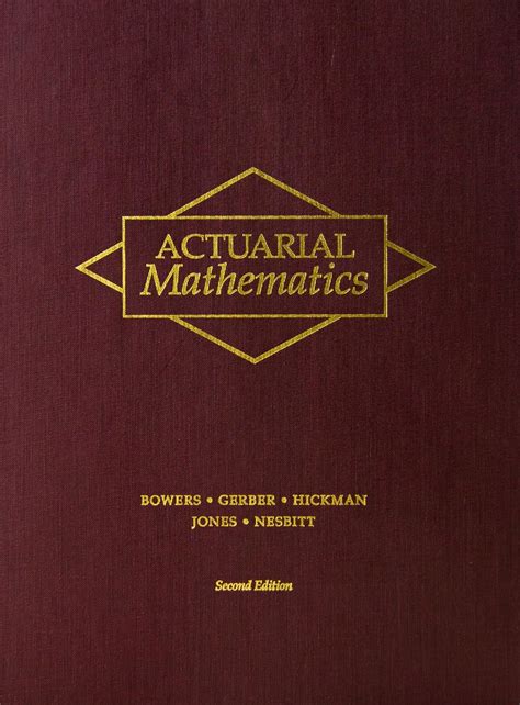 Actuarial Mathematics Solution For Bowers Et Al