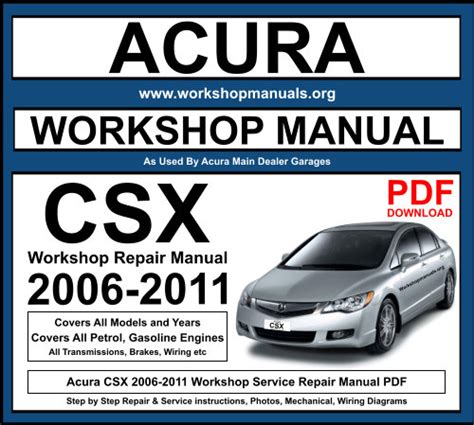 Read Online Acura Csx Repair Manual 