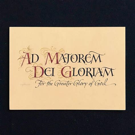 Ad Majorem Dei Gloriam