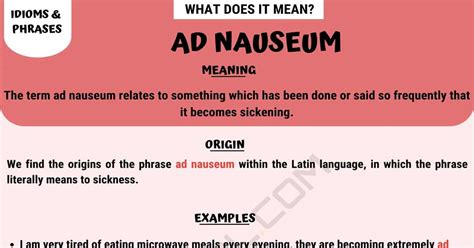 Ad Nauseam Meaning