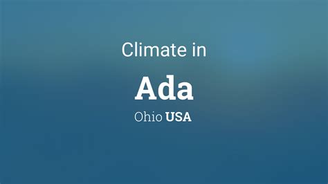 ada ohio weather