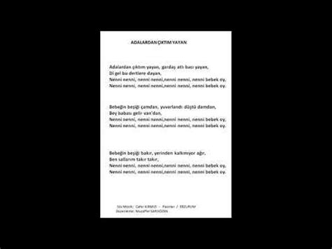 adalardan ciktim yayan.