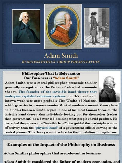 Adam Smith On Management Ethics Then And Now