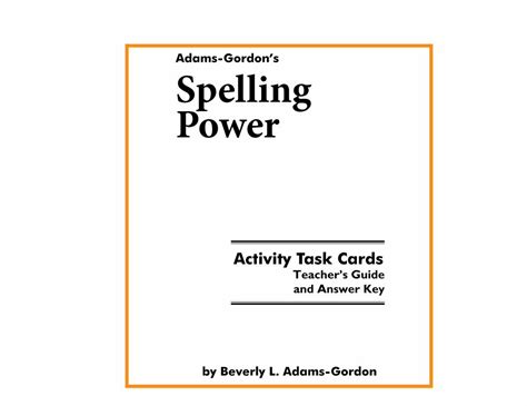 Adams Gordonu0027s Spelling Power Cathyduffyreviews Com Spelling Power Grade 8 - Spelling Power Grade 8