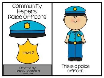 Adapted Book Community Helpers Police Officers Community Helpers Police Officer - Community Helpers Police Officer