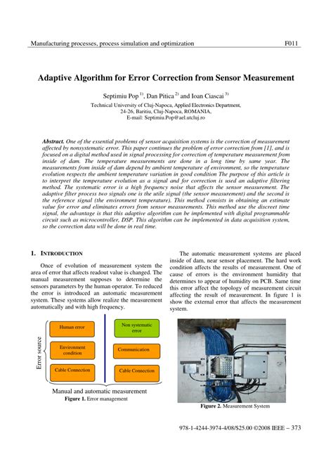 Download Adaptive Algorithm For Error Correction From Sensor 