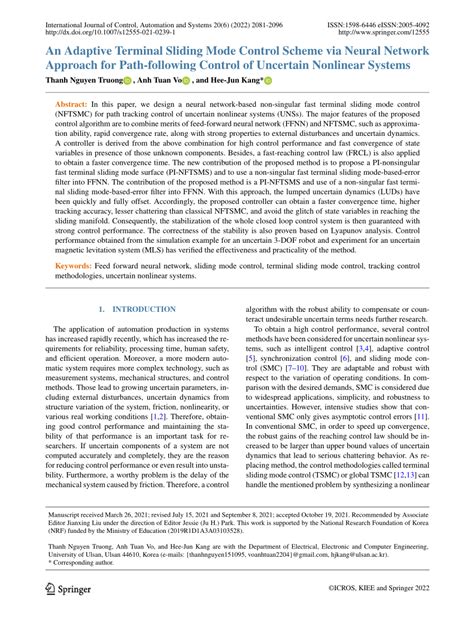 Full Download Adaptive Terminal Sliding Mode Control For Nonlinear 