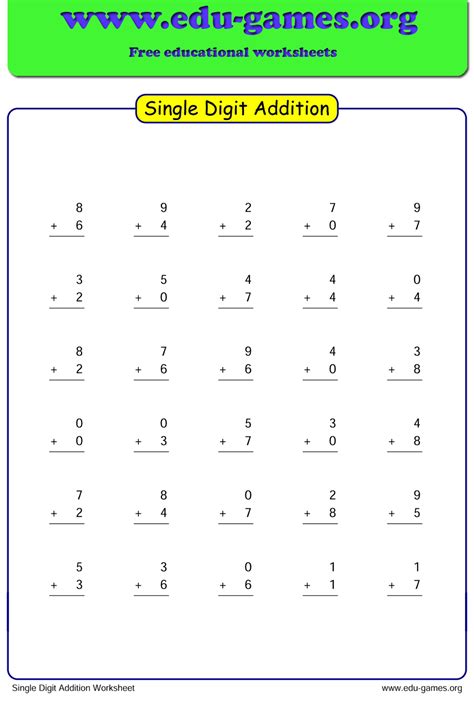 Add 1 Within 10 Vertical Addition Math Worksheets Vertical Addition Worksheets For Kindergarten - Vertical Addition Worksheets For Kindergarten