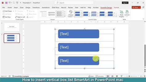 Add A Vertical Box List Smartart Diagram To The Slide
