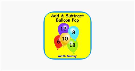 Add Amp Subtract Balloon Pop On The App Balloon Pop Subtraction - Balloon Pop Subtraction