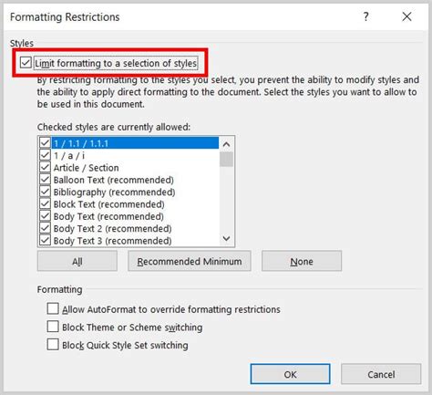 Add And Remove Styles From The Quick Styles Gallery Word