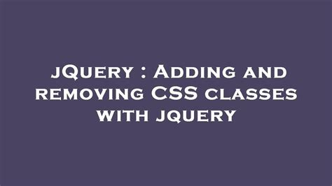 add class css jquery