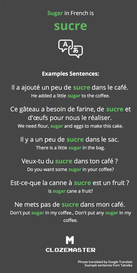 add half the sugar - French translation – Linguee