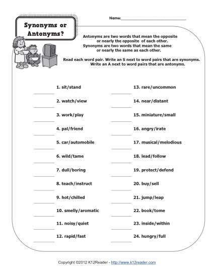 Add Interest With Synonyms 4th Grade Synonym Worksheets Synonyms Worksheets For 4th Grade - Synonyms Worksheets For 4th Grade