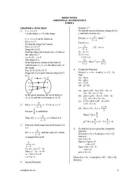 Add Maths Form 4 Chapter 1 Notes Mbfsfj