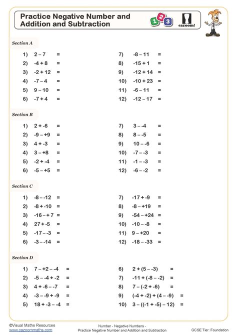 Add Subtract Negative Numbers Practice Zone Math Salamanders Subtracting Negative Integers Worksheet - Subtracting Negative Integers Worksheet