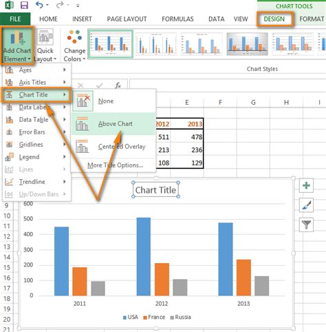 add title to excel chart