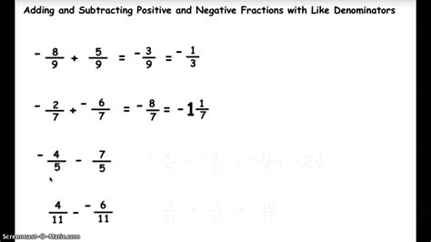 Adding Amp Subtracting Negative Fractions Khan Academy Negative Fractions Worksheet - Negative Fractions Worksheet