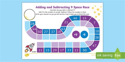 Adding And Subtracting 9 Race Worksheet Teacher Made Subtracting 9 Worksheet - Subtracting 9 Worksheet
