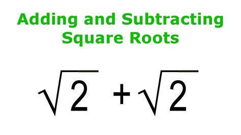Adding And Subtracting Square Roots Worksheet