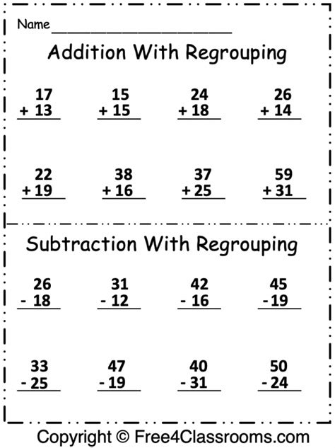 Adding And Subtracting With Regrouping Worksheets Printable Plus 10 Minus 10 Worksheet - Plus 10 Minus 10 Worksheet