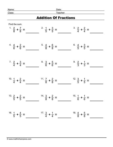 Adding Compound Fractions   Math Fractions - Adding Compound Fractions