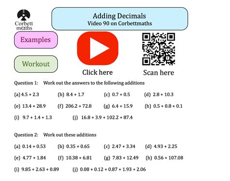 Adding Decimals Textbook Exercise Corbettmaths Adding Decimals Year 4 - Adding Decimals Year 4