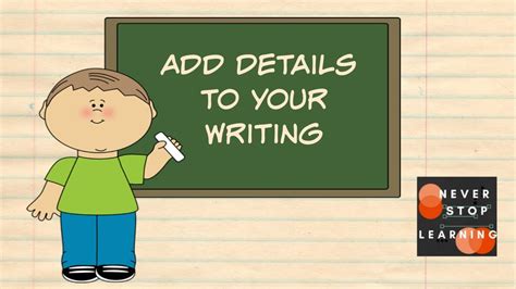 Adding Details To Writing Free Writing Activity Lakeshore Adding Details To Writing 2nd Grade - Adding Details To Writing 2nd Grade