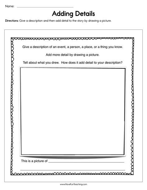Adding Details Worksheets K5 Learning Writing Detailed Sentences - Writing Detailed Sentences