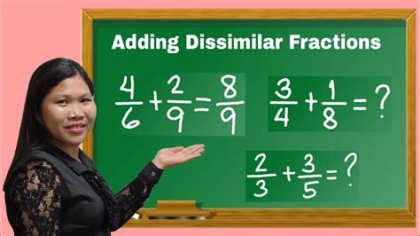 Adding Dissimilar Fractions Youtube Adding Dissimilar Fractions - Adding Dissimilar Fractions