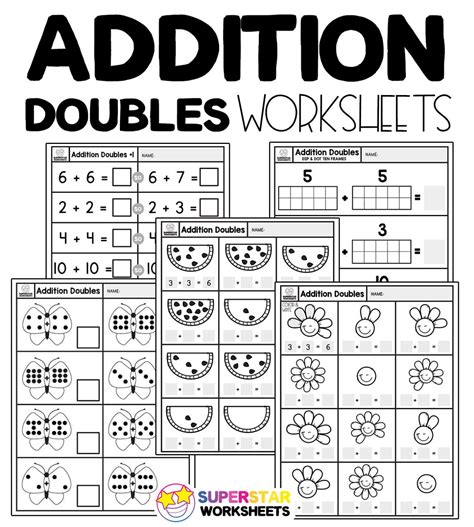 Adding Doubles Worksheet Common Core Math Addition Doubles Worksheet - Addition Doubles Worksheet